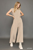 Paige Striped Knit Sleeveless Jumpsuit - Be You Boutique