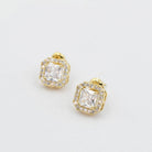 Treasure Jewels Square Gold Stud Earrings - Be You Boutique