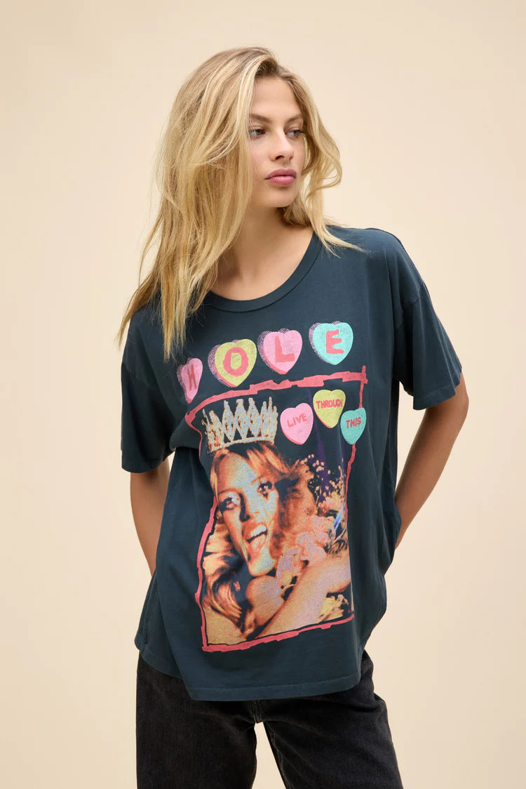 Daydreamer Hole Live Through This Short Sleeve Graphic Tee - Be You Boutique