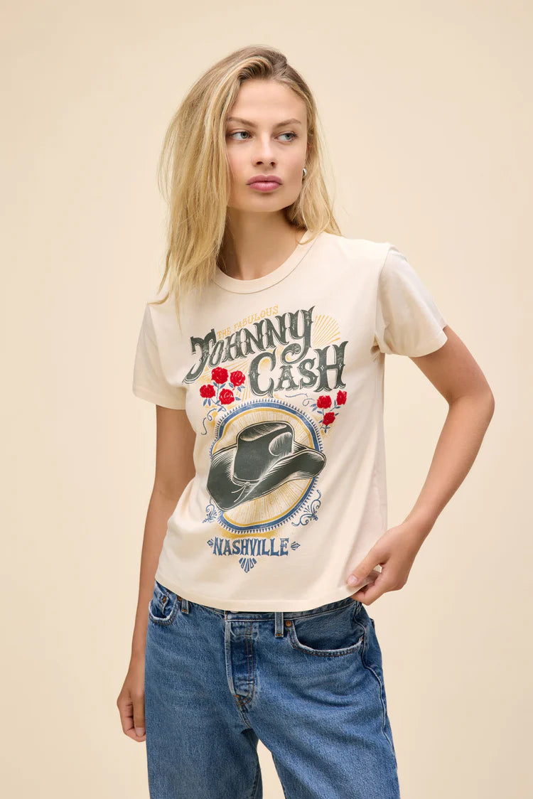 Daydreamer Johnny Cash The Fabulous Ringer Tee - Be You Boutique