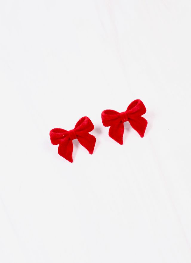 Angelina Velvet Bow Earrings - Be You Boutique