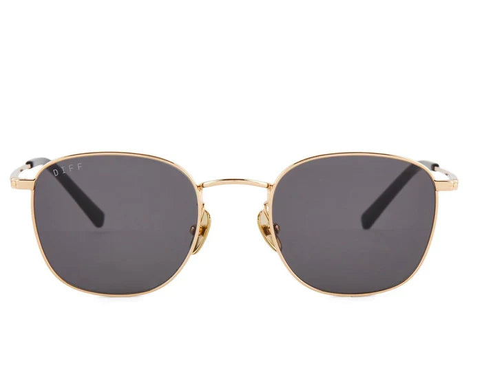 DIFF Axel Gold + Grey Sunglasses - Be You Boutique