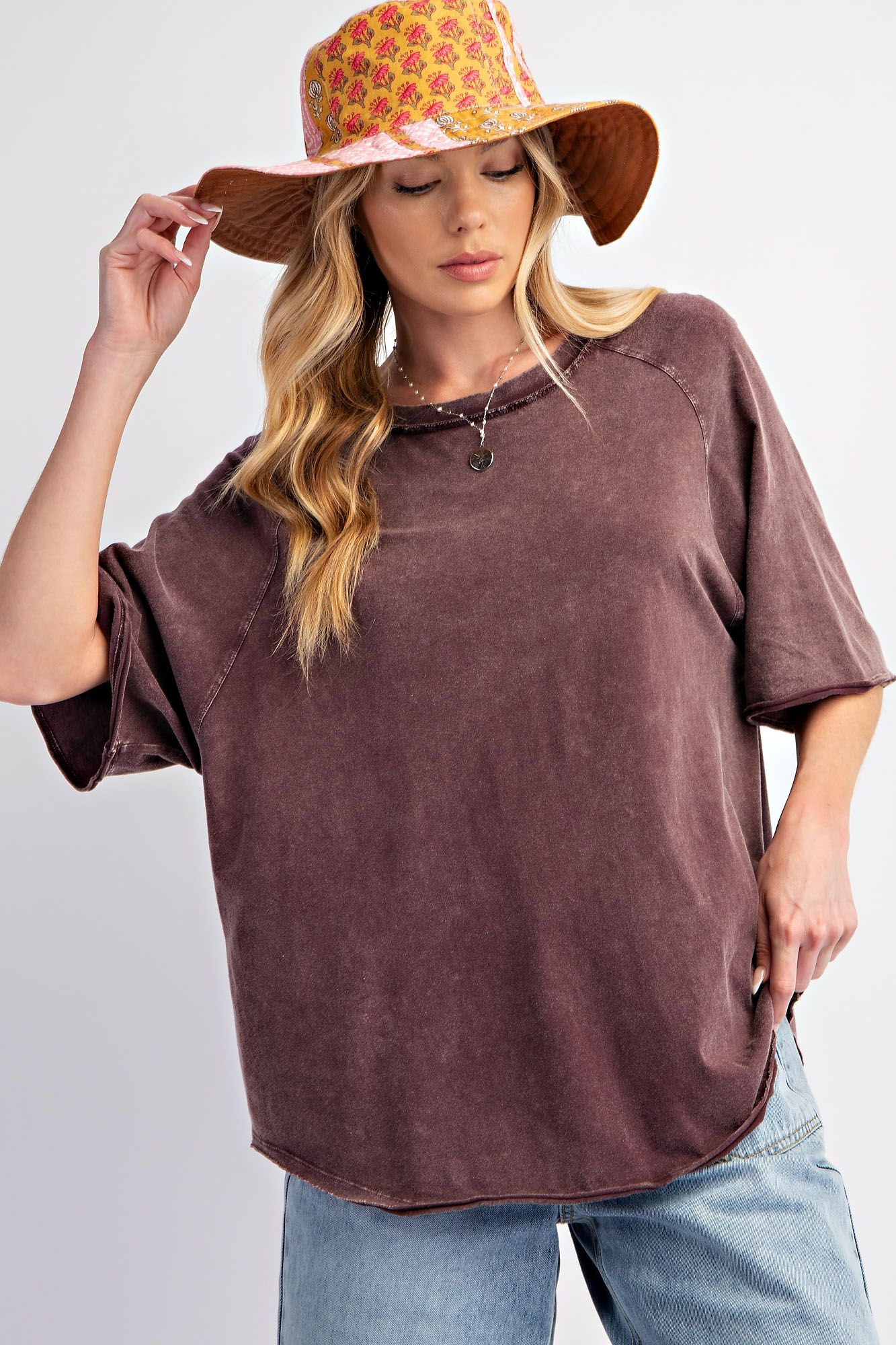 Warren Mineral Washed Cotton Jersey Short Sleeve Top - Be You Boutique