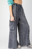 Mike Mineral Washed Terry Knit Pant Bottoms - Be You Boutique