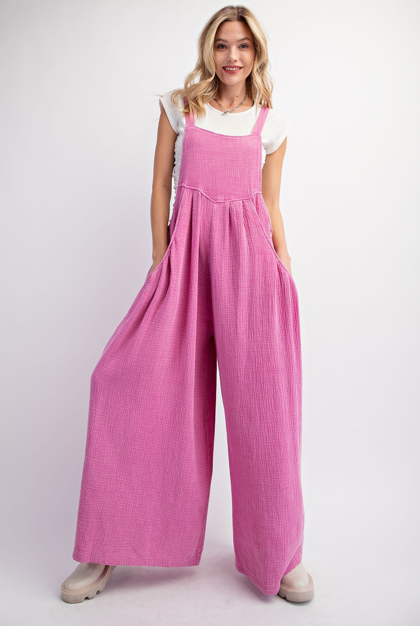 Ford Mineral Washed Palazzo Jumpsuit - Be You Boutique