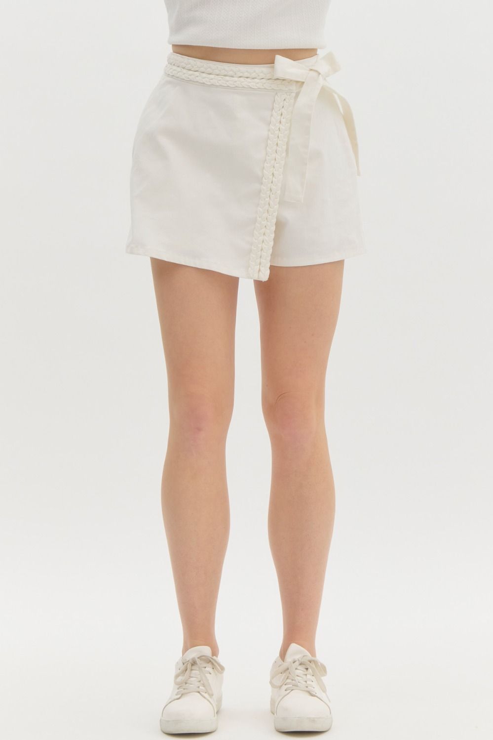 Andrea Braided Side Bow Skort - Be You Boutique