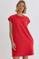 Margaret Sleeveless Textured Dress with Pockets - Be You Boutique