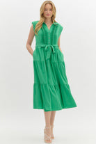 Fran Pleated Tiered Midi Dress - Be You Boutique