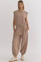 Jay Round Neck Sleeveless Jumpsuit - Be You Boutique