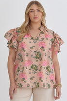 Zayden Floral V Neck Sleeveless Top - Be You Boutique