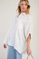 Katelyn Embroidered Casual Top - Be You Boutique