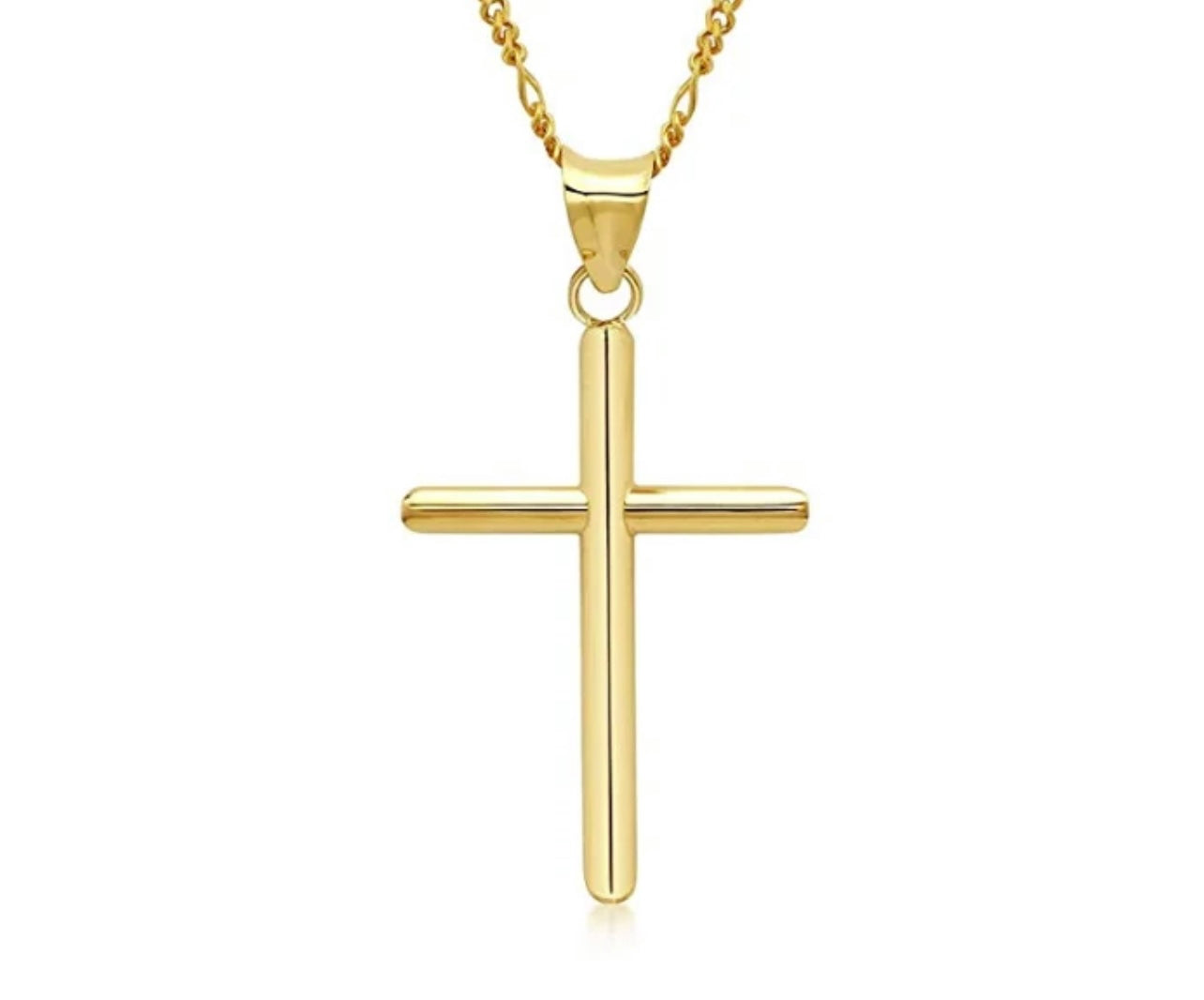 Lizzie Large Gold Cross Necklace - Be You Boutique