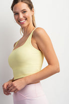 Dale Rib Knit Square Neck Sleeveless Crop Top - Be You Boutique