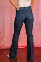 Kancan Marci Mid Rise Bootcut Flares Jeans ~ Dark Wash - Be You Boutique