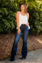 {Last Chance} Kancan Marci Mid Rise Bootcut Flares Jeans ~ Dark Wash - ShopBeYouBoutique