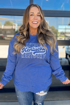 Scoop Hem Washed Kentucky Sweatshirt - Be You Boutique