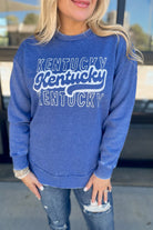 Scoop Hem Washed Kentucky Sweatshirt - Be You Boutique