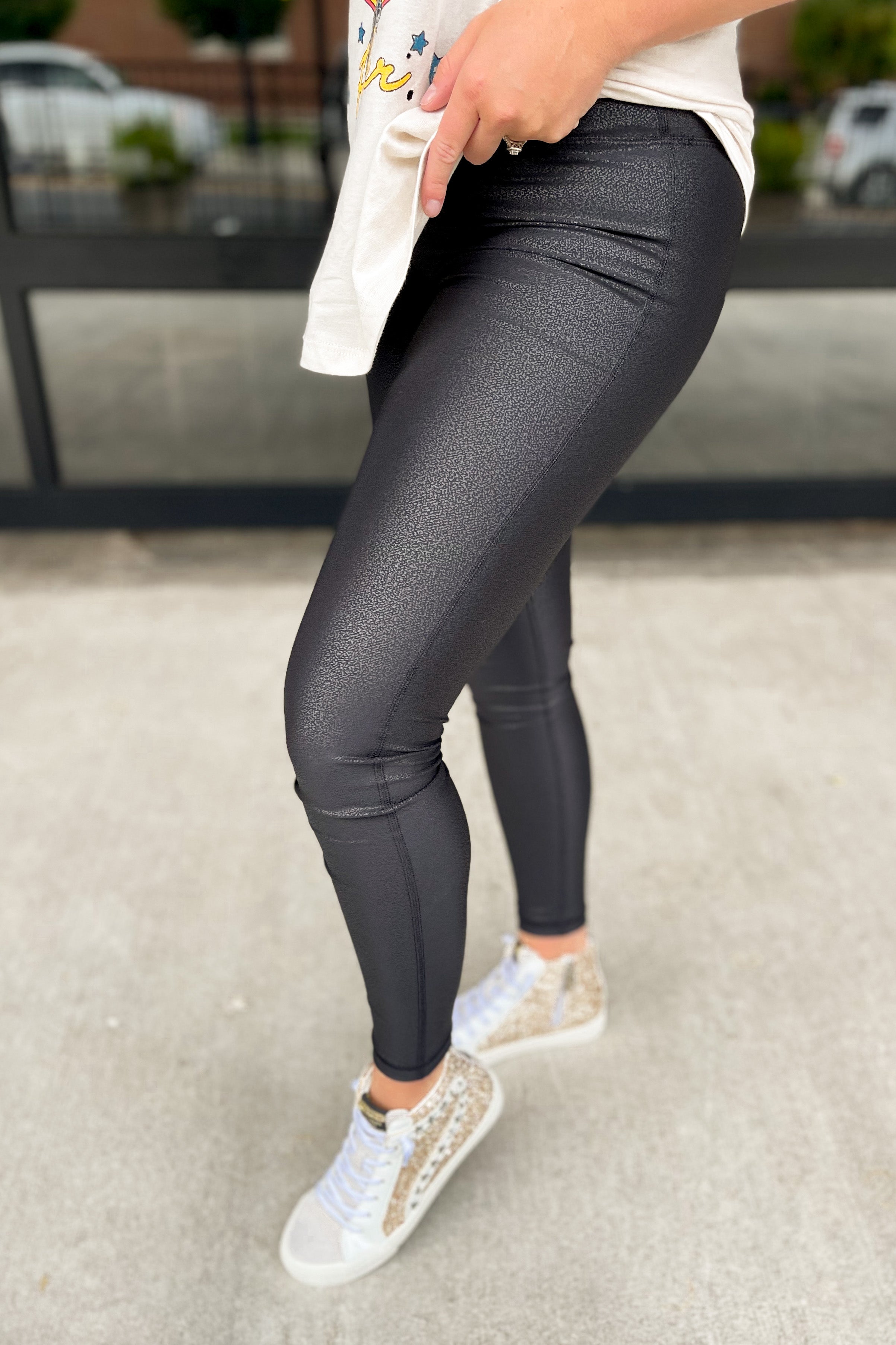 Black Pebble Leggings