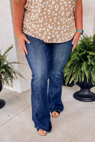 {Last Chance} Kancan Marci Mid Rise Bootcut Flares Jeans ~ Dark Wash - ShopBeYouBoutique